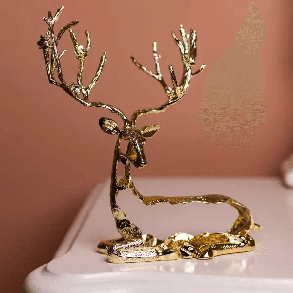 Декоративна фігурка Lying Deer 20х8х25 см металева HP-7-16 — 2