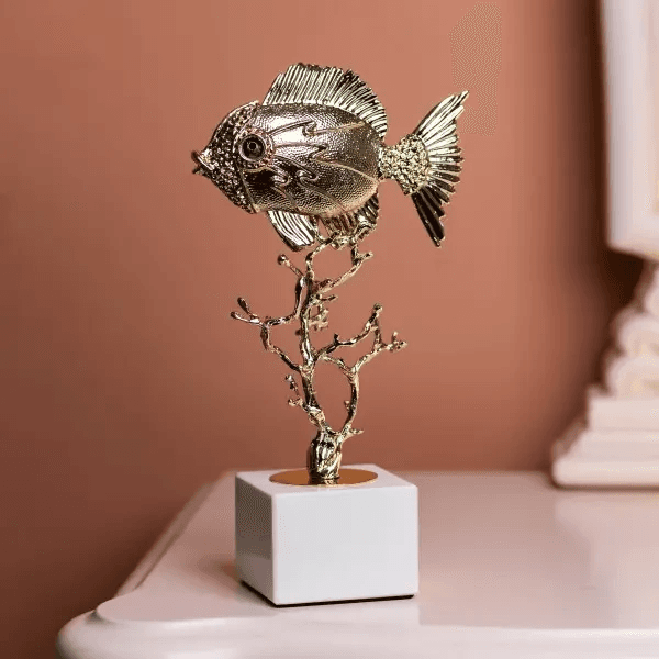 Декоративна фігурка Gold Fish 16x8x30 см металева HP-7-18 — 2