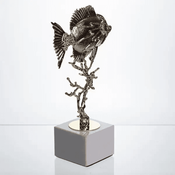 Декоративна фігурка Gold Fish 16x8x30 см металева HP-7-18 — 5