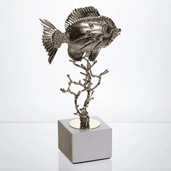Декоративна фігурка Gold Fish 16x8x30 см металева HP-7-18 — 6