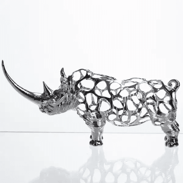 Декоративна фігурка Rhinoceros 23x6x10 см металева HP-7-23