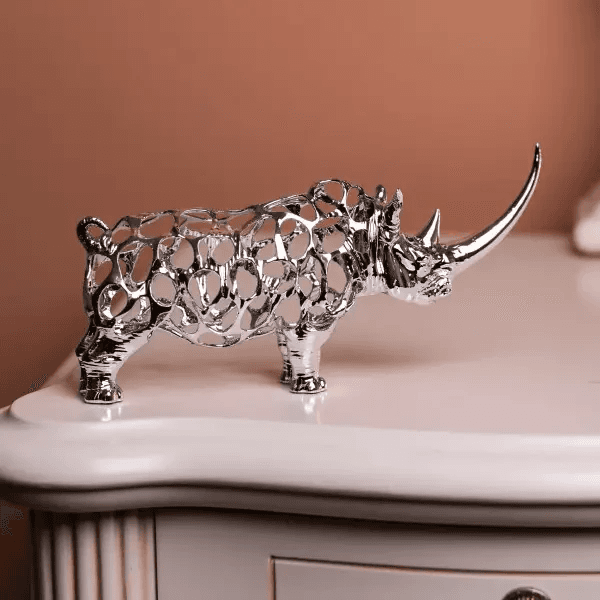 Декоративна фігурка Rhinoceros 23x6x10 см металева HP-7-23 — 2