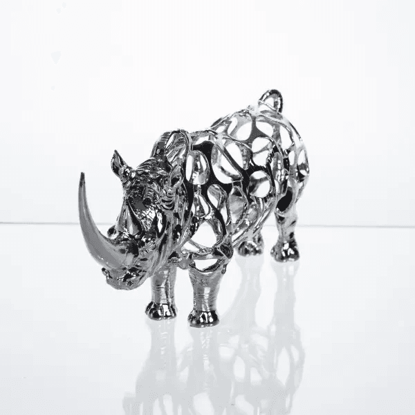 Декоративна фігурка Rhinoceros 23x6x10 см металева HP-7-23 — 3