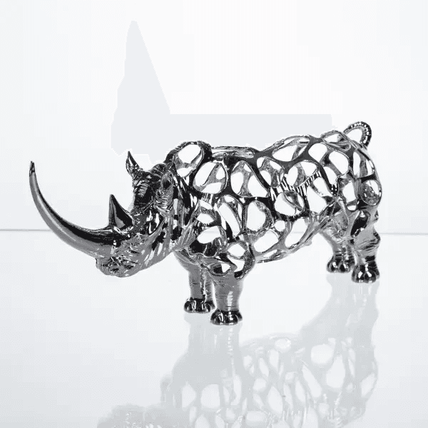 Декоративна фігурка Rhinoceros 23x6x10 см металева HP-7-23 — 5