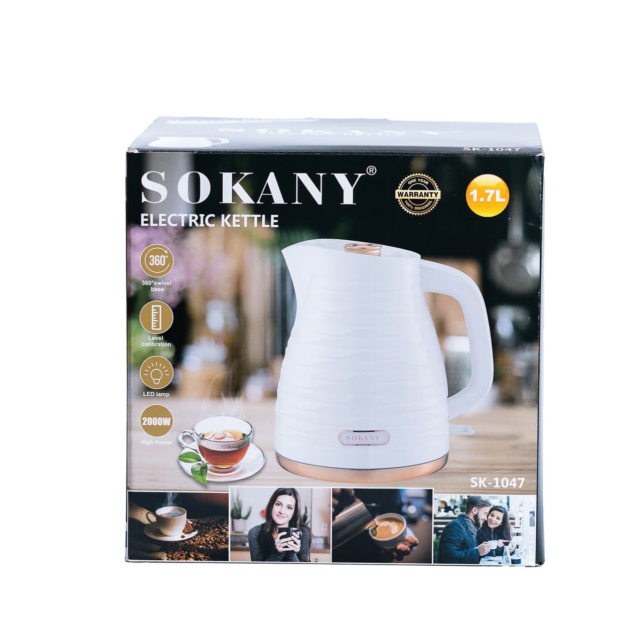 Электрочайник Sokany Electric Kettle 2000W 1.7л SK-1047 — 5