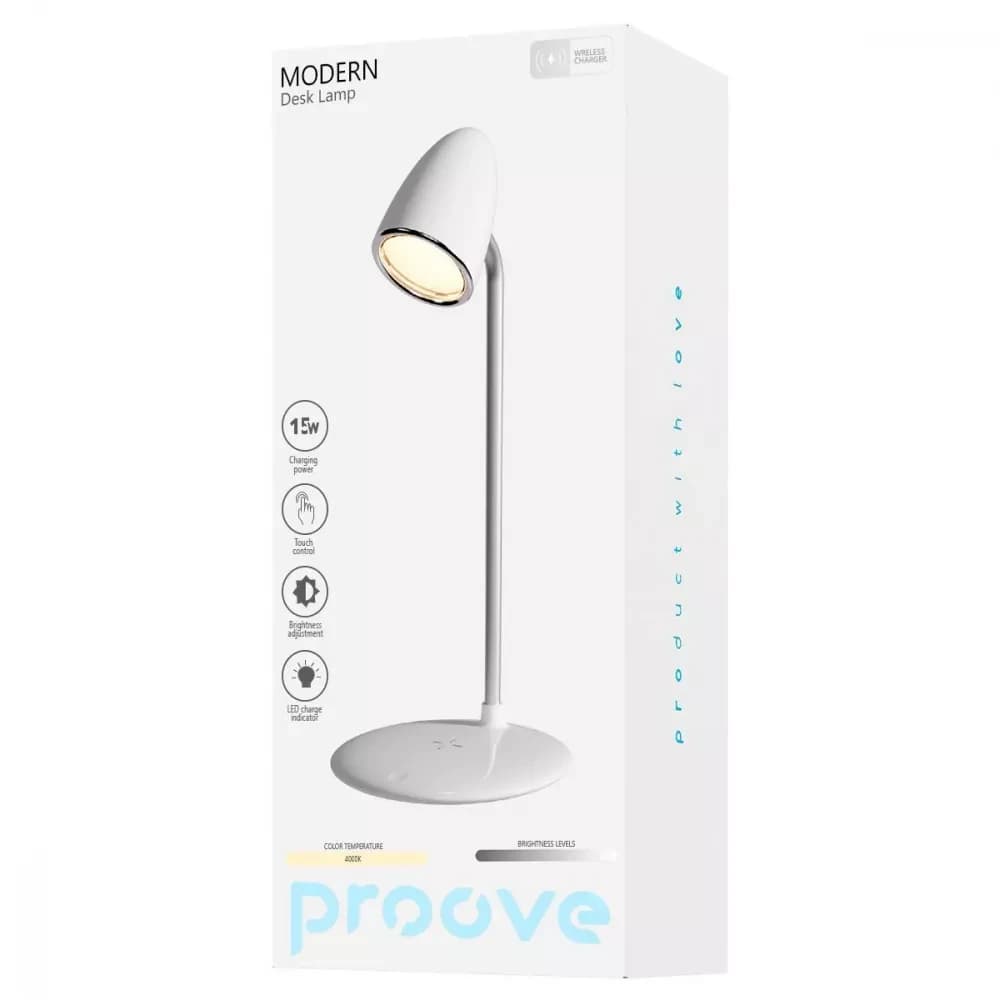Настільна лампа з Бездротовою Зарядкою до телефона Proove Modern — 7
