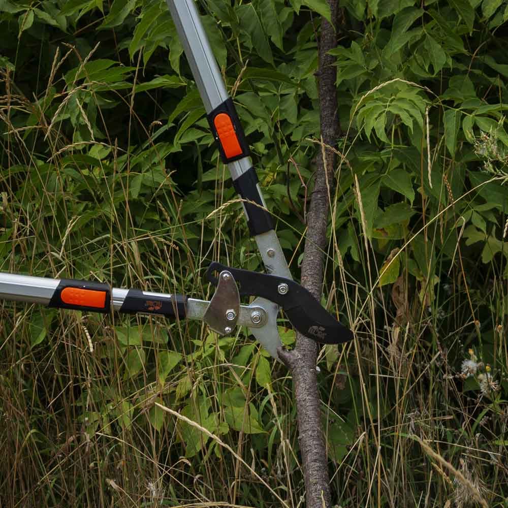 Сучкоріз площинний телескопічний храповий алюмінієві руків'я 700-874мм FLORA (5022374) — 4