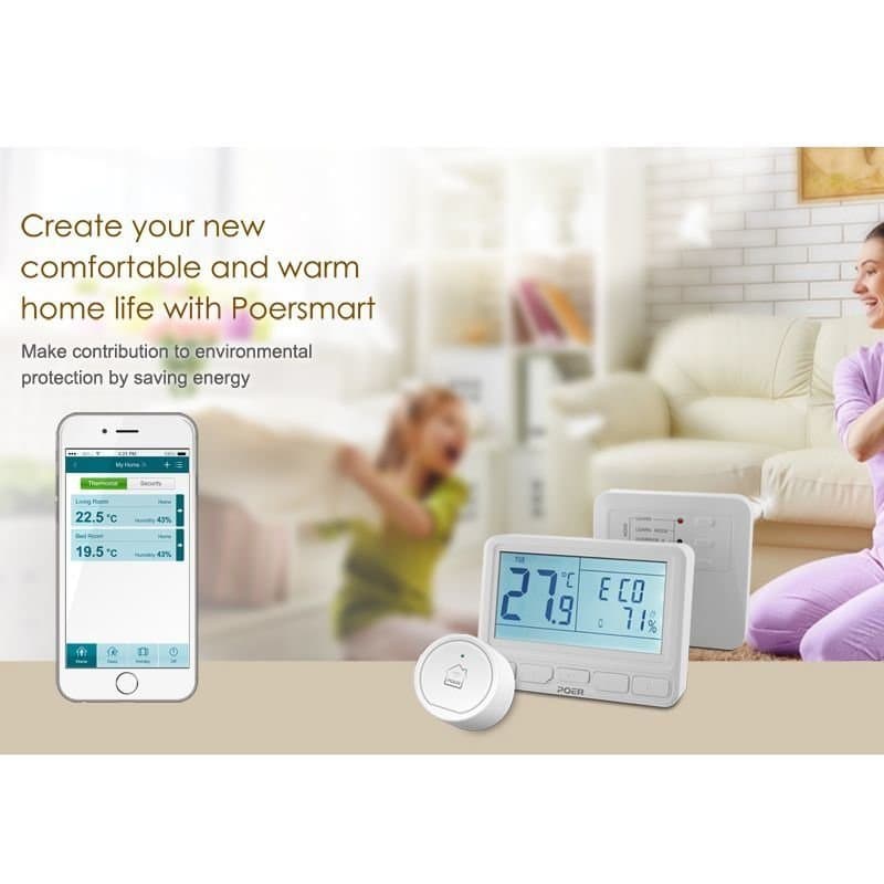 Бездротовий термостат з wifi терморегулятором для теплої підлоги Poer PTC16 WIFI — 8