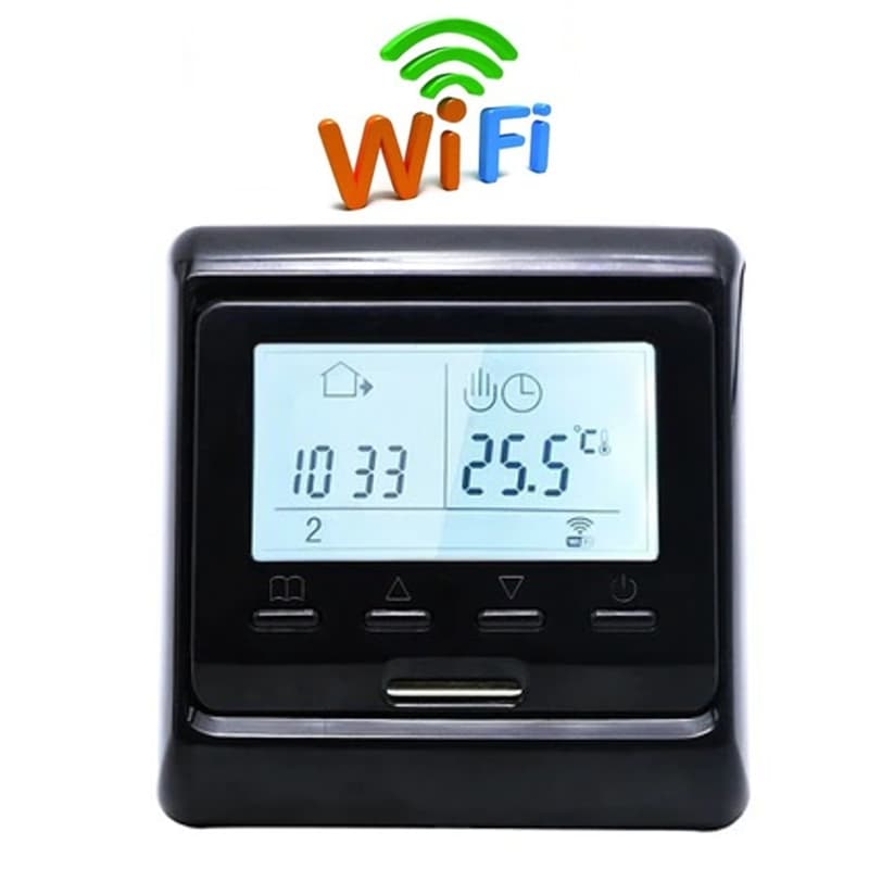 Wifi термостат для газового та електричного котла з LCD дисплеєм Minco Heat MK60L, чорний — 9